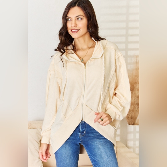 POL Zip Up High-Low Hem Hoodie New LAUNCH!! - Picture 1 of 4